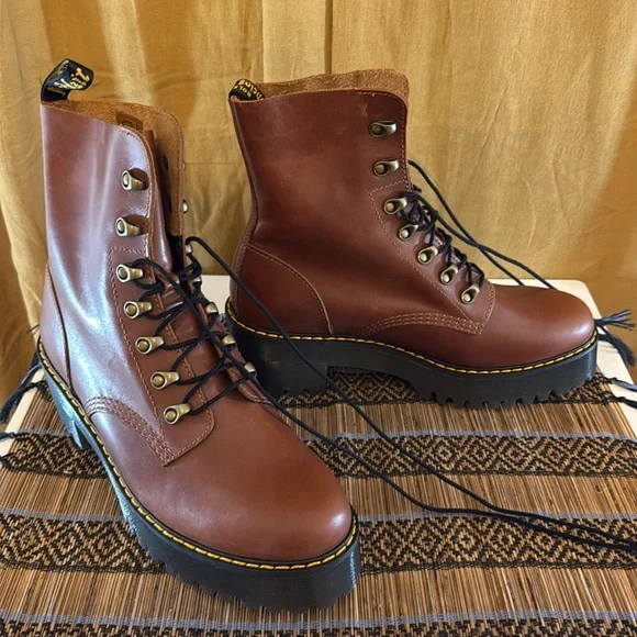 Dr. Martens Chestnut Leather Boots - Picture 3 of 8
